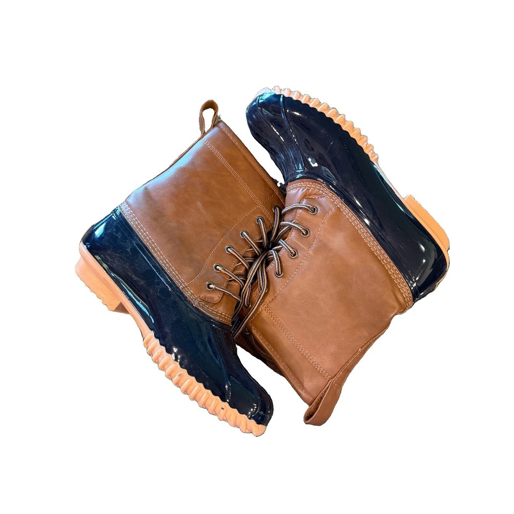 Sporto The Original Duck Boot Size 9 M Ariel Brown Tan Rain Boots CabinCore